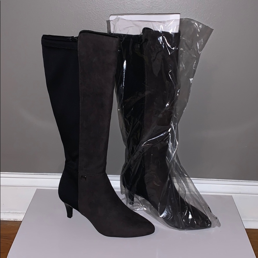 Alfani Womens Hakuuf Leather Knee High Boots